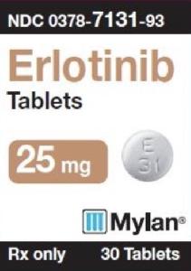 Erlotinib hydrochloride 25 mg M E 31