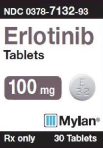 Erlotinib hydrochloride 100 mg M E 32