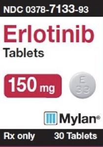 Pill M E 33 White Round is Erlotinib Hydrochloride