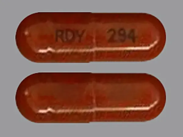 Pill RDY 294 Red Capsule/Oblong is Pregabalin
