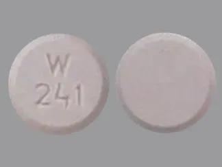 Pill W241 Pink Round is Acetaminophen and Codeine Phosphate