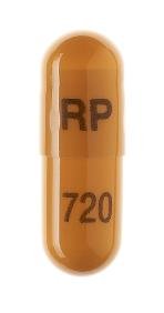 Pill RP 720 Orange Capsule/Oblong is Amphetamine and Dextroamphetamine Extended Release