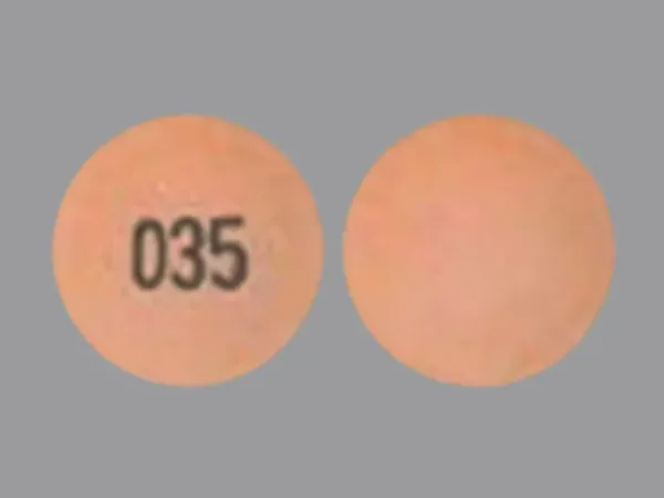 Pill 035 Pink Round is Paliperidone Extended-Release