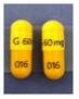 Pill G 60mg 016 Yellow Capsule/Oblong is Methylphenidate Hydrochloride Extended-Release (LA)