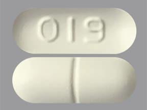 Pill 019 White Capsule/Oblong is Tramadol Hydrochloride