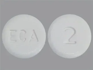 Pill ECA 2 White Round is Acetaminophen and Codeine Phosphate