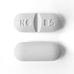 Pill N0 85 White Capsule/Oblong is Chlorzoxazone