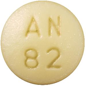 Pill AN 82 Beige Round is Paliperidone Extended-Release