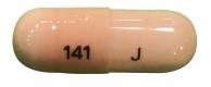 Pill 141 J Peach Capsule-shape is Pregabalin