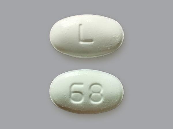 Pill L 68 White Oval is Guaifenesin Extended Release