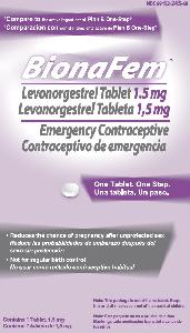 Bionafem levonorgestrel 1.5 mg G 78