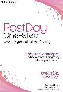 Postday one-step levonorgestrel 1.5 mg S 11
