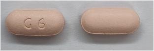 Pill G6 Peach Capsule/Oblong is Fexofenadine Hydrochloride