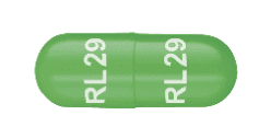 Pill RL29 RL29 Green Capsule/Oblong is Absorica LD