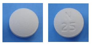 Pill N 25 White Round is Erlotinib