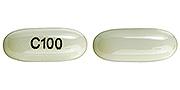 Pill C100 Gray Capsule/Oblong is Cyclosporine (Modified)