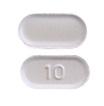 Pill 10 White Capsule/Oblong is Ezetimibe