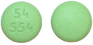 Pill 54 554 Green Round is Febuxostat