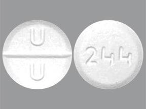 Pill U U 244 White Round is Buspirone Hydrochloride