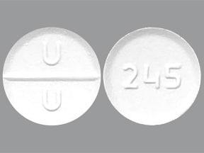 Pill U U 245 White Round is Buspirone Hydrochloride