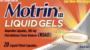 Pill MotrinIB Clear Capsule-shape is Motrin IB