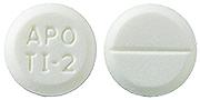 Pill APO TI-2 White Round is Tizanidine Hydrochloride