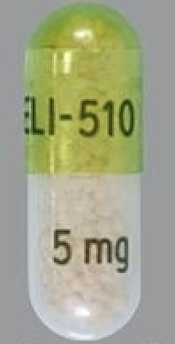 Amphetamine and dextroamphetamine extended release 5 mg ELI-510 5 mg