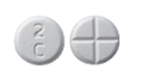 Pill 2 C White Round is Captopril