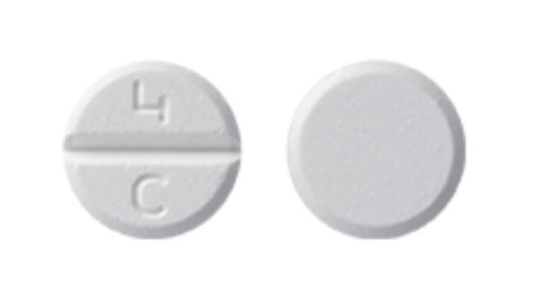 Pill 4 C White Round is Captopril