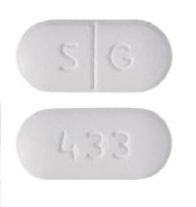 Pill S G 433 White Capsule/Oblong is Naproxen Sodium