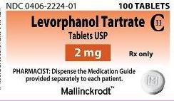Levorphanol tartrate 2 mg M