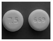 Pill 7.5 669 White Round is Acetaminophen and Oxycodone Hydrochloride