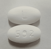 Pill L 592 White Oval is Azithromycin Dihydrate