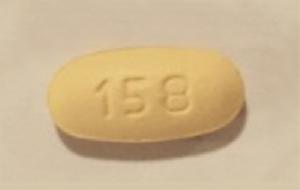 Pill 158 Yellow Oval is Fenofibrate
