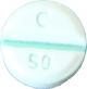 Pill C 50 Green Round is Chlorthalidone