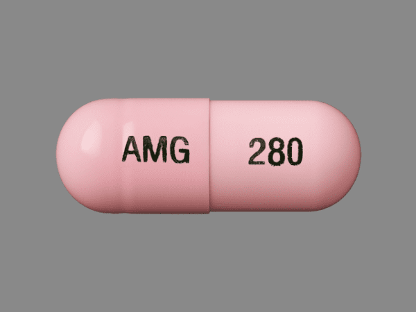 Pill AMG 280 Pink Capsule/Oblong is Amphetamine and Dextroamphetamine Extended-Release