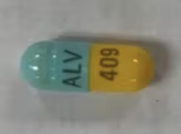 Pill ALV 409 is Hydrocodone Bitartrate Extended-Release 10 mg