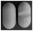 Pill 674 10 White Capsule/Oblong is Acetaminophen and Hydrocodone Bitartrate