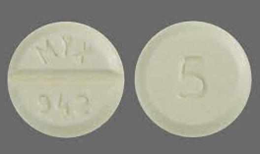 Pill MYX 942 5 Yellow Round is Diazepam