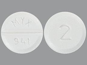 Pill MYX 941 2 White Round is Diazepam