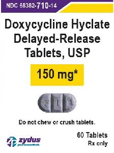 Doxycycline hyclate delayed-release 150 mg 7 1 0