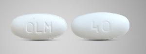 Pill OLM 40 White Oval is Olmesartan Medoxomil