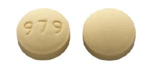 Pill 979 Yellow Round is Lamotrigine Extended-Release