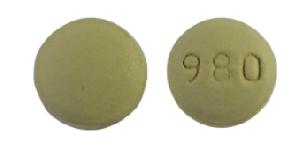 Pill 980 Green Round is Lamotrigine Extended-Release