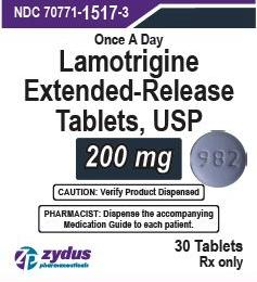 Lamotrigine extended-release 200 mg 982