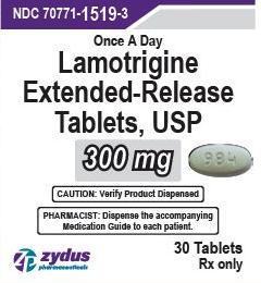 Lamotrigine extended-release 300 mg 984