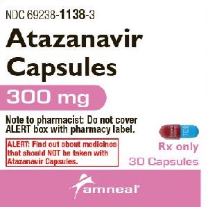 Atazanavir sulfate 300 mg Amneal 300 mg 1138
