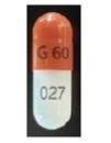 Pill G60 027 Orange & White Capsule/Oblong is Trospium Chloride Extended-Release
