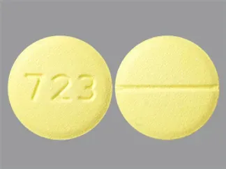 Pill 723 Yellow Round is Labetalol Hydrochloride