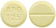 Tetrabenazine 25 mg APO T25
